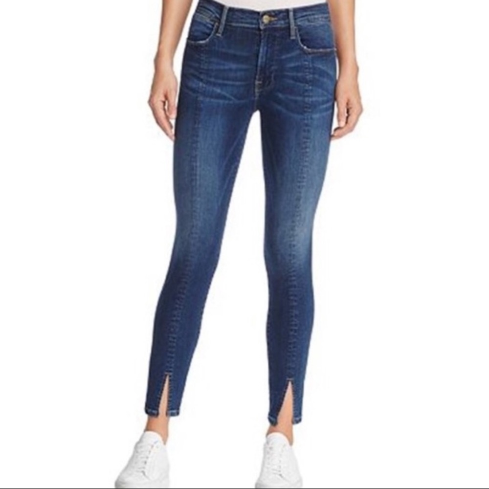 FRAME Le Skinny De Jeanne Front Split-Hem Tuckahoe